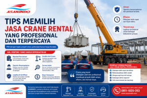 Ilustrasi crane rental profesional ASANINDO untuk proyek konstruksi dan industri di Indonesia