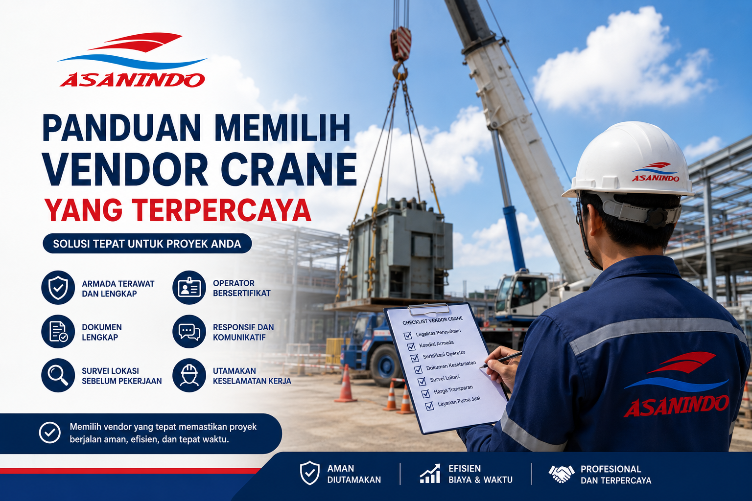 Memilih Vendor Crane terpercaya untuk layanan Sewa Crane proyek konstruksi di Indonesia