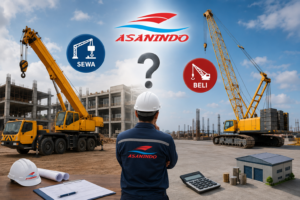 Sewa atau Beli Crane untuk proyek konstruksi dengan perbandingan crane sewa dan crane beli.