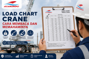 Load Chart Crane cara membaca dan memahami kapasitas angkat, radius kerja, panjang boom, dan konfigurasi outrigge