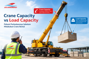 Crane Capacity vs Load Capacity untuk memahami kapasitas crane dan beban angkat sebelum melakukan Crane Rental